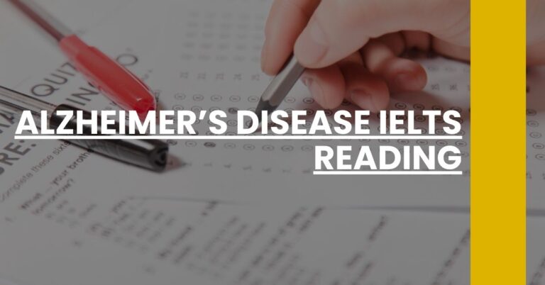 Alzheimer’s Disease IELTS Reading Feature Image