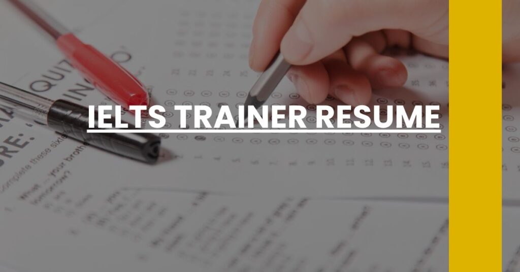 IELTS Trainer Resume Feature Image