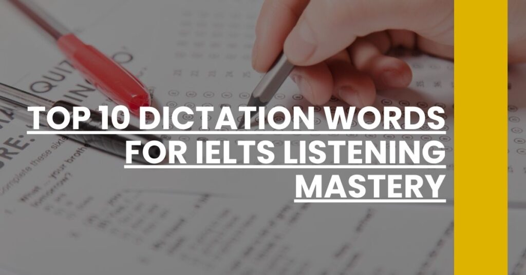 Top 10 Dictation Words for IELTS Listening Mastery Feature Image